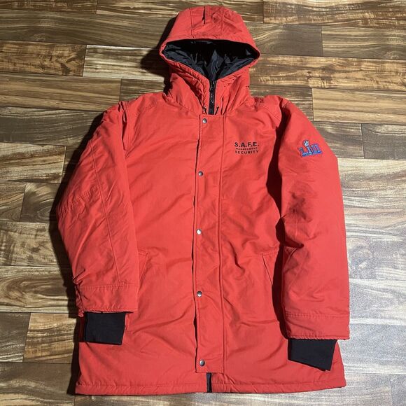 Official Licensed Super Bowl LII Security Puffer Down Jacket Red Mens Size XL - Picture 13 of 13